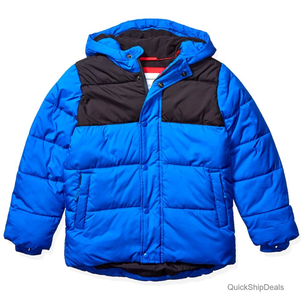 Heavyweight Hooded Puffer Jacket for Boys, Water-Resistant, Oversized Fit